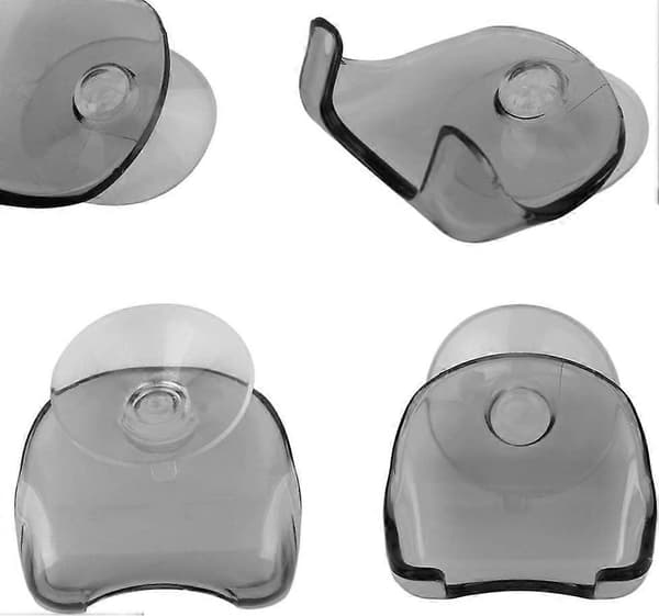 2-pack Razor Holder with Suction Cup - Self-Adhesive Razor Wall Mount - Bathroom Shower Organizer for Glass and Tile