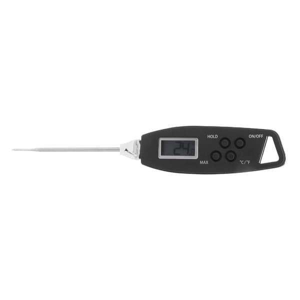 (SVART) Digital Mattermätare, Klar LCD Max Temperatur, Instant Läsning Kötttermometer för Matlagning