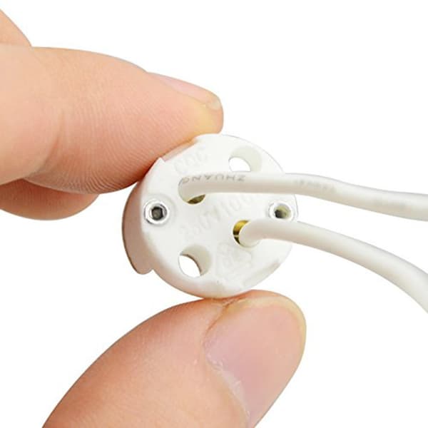 10-pack MR16 GU5.3 LED-socklar, keramiska socklar, kompatibla med halogen- och LED-lampor.