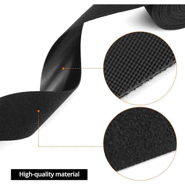 Reusable Cable Tie Tape, 50mm x 5M Double-Sided Hook and Loop Tape, Organize