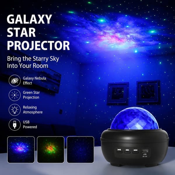 Astronaut Star Projector, Galaxy Night Light with Remote Control, LED Nebula Lamp for Kids Room