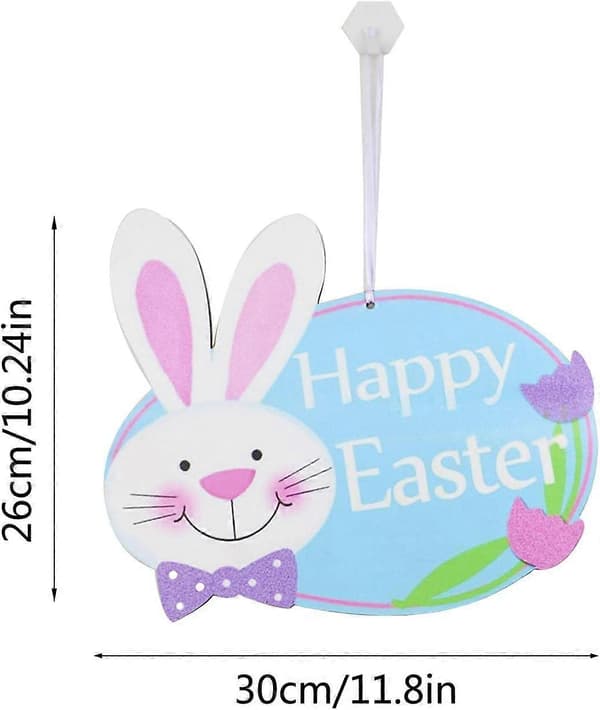 Wooden Pendants, Rabbit Chicken Egg Alphabet Welcome Sign, Easter Ornament Pendants
