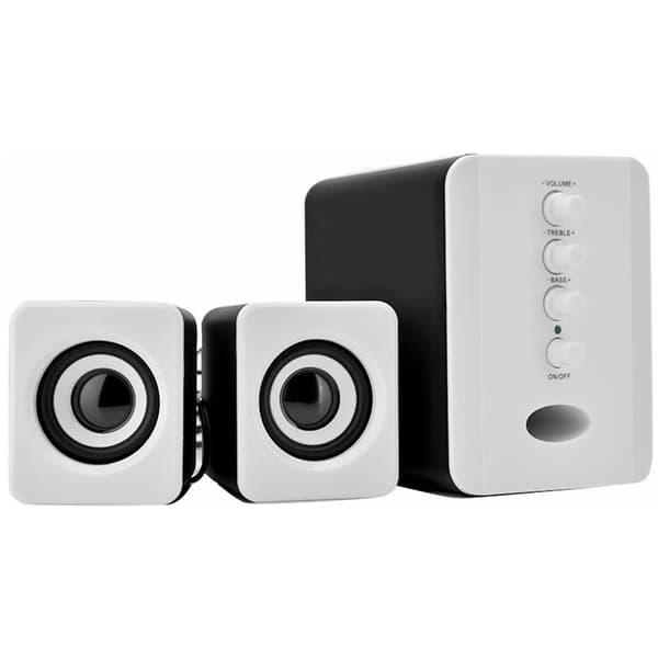 Mini USB 2.1 Kablet Combo Højttaler Bas Musik Subwoofer til Skrivebord Bærbar Tablet Smartphone-Sort og Hvid