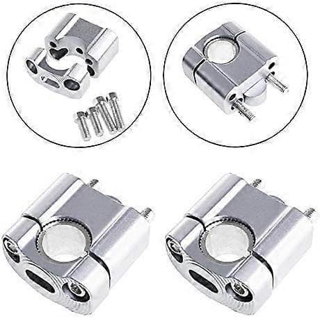 Motorcycle Handlebar Risers Universal Motorcycle Handlebar Risers Fit For 7/8\" 22mm / 11/8\" 28mm Aluminum Alloy Durable Bar Clamps - Silver