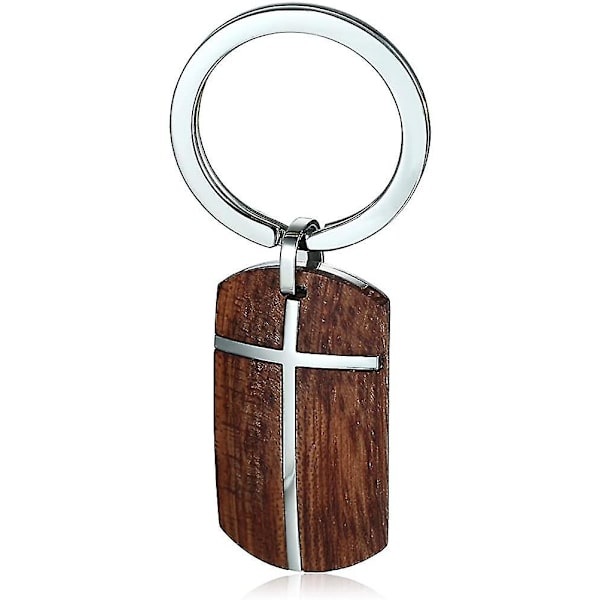316L ruostumattomasta teräksestä valmistettu Woodmen's Rosewood -ketju, luonnollinen puu-inlay, puinen koru, loistava lahja miehille