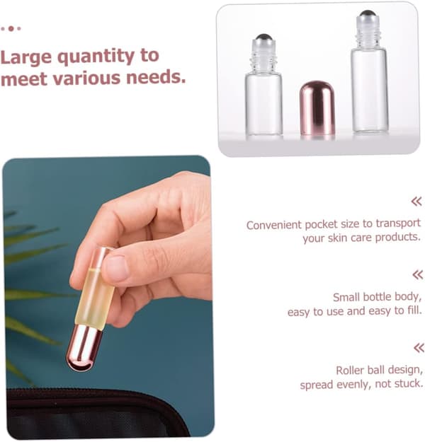 10 tomme glasflasker til parfume æterisk olie rollerball til aromaterapi til rejser og DIY-duftprojekter
