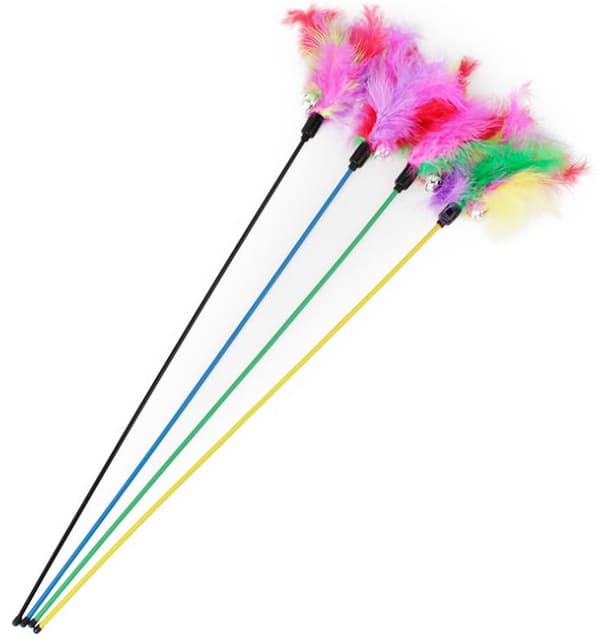 Cat Toy with Feathers and Bell