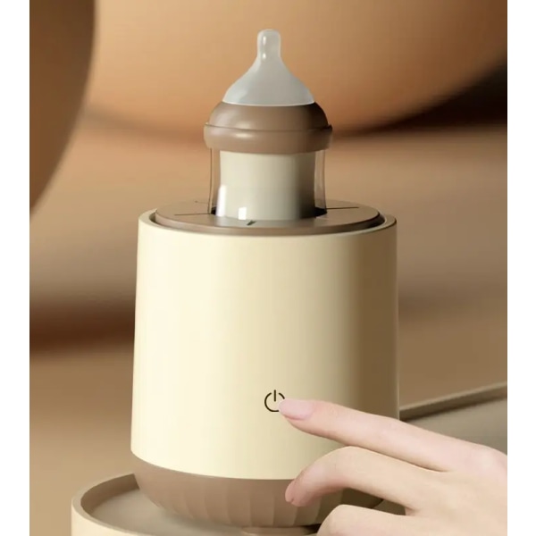 Babyformelmixer, babyflaskeryster og -varmer passer til alle flasker, USB elektrisk stillegående automatisk mælkemixer, 3 gear hurtig blanding