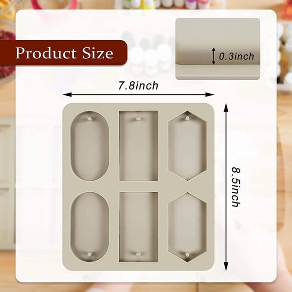 Silicone Molds for Wax Melting 12 Cavities 2-Pack for Resin Keychains, Scented Sachets, Epoxy Casting, and Jewelry Making