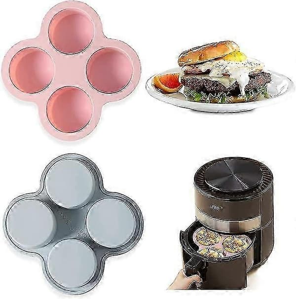 Air Fryer Æggeform Silikone Muffinsforme Bageplade Silikoneforme til Bagning Cupcakeforme Æggemuffinsmaskine