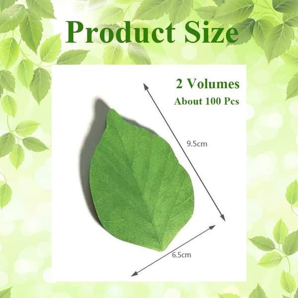 Beautiful Green Leaf Shaped Sticky Notes, 8 Pack Sticky Notes, Sticker Set for DIY Decoration, School and Home