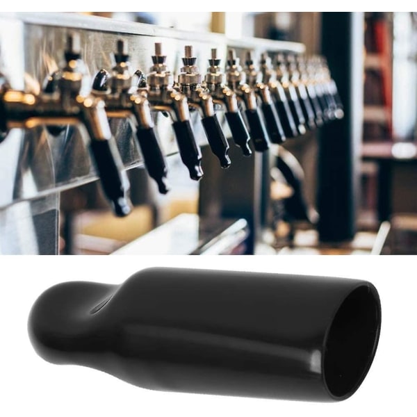 10 stk. Ølhanekapsler, Ærmekapsler Keg Tap Ølproduktion Tilbehør Sort Kegerator Stikdæksler til 15 mm Ydre Diameter