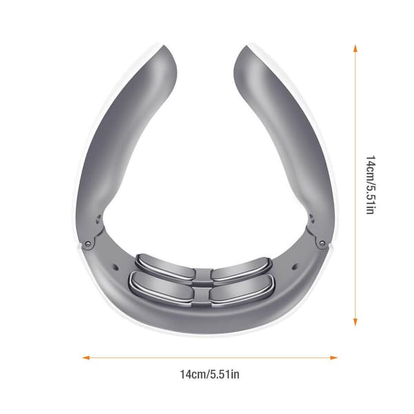 Heated Neck Massager USB Rechargeable with Deep Tissue Pulse Wave Technology, 6 Modes, 15 Intensities & 9 Heads