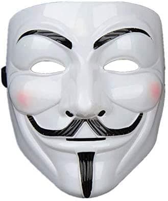 för Vendetta-mask, Anonymous Guy Fawkes Halloween-mask - Hackermask