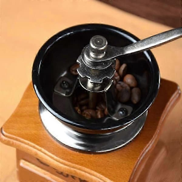 Retro Wooden Box Hand-cranked Ceramic Heart-shaped Grinder Hand-driven Coffee Bean Grinder Coffee