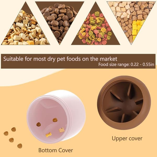 Interactive Silicone Treat Dispenser - Slow Feeder Puzzle Toy for Mental Stimulation, Keeps Small & Medium Dogs & Cats Busy [Ho]