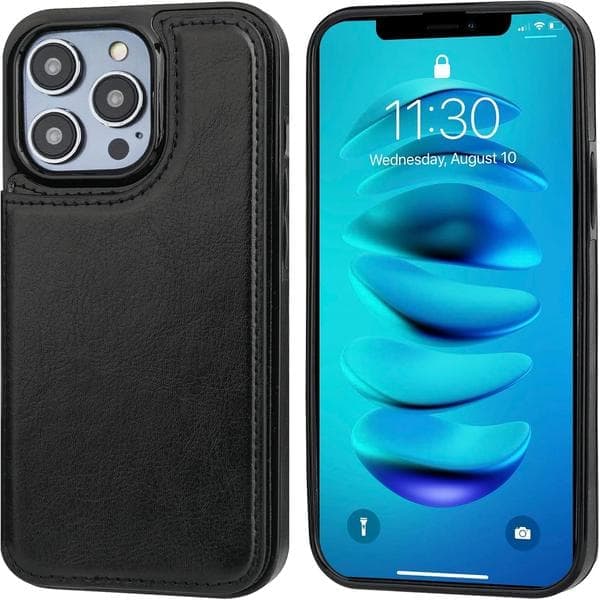 Compatible iPhone 14 Pro Max Wallet Case with Card Slots, PU Leather Stand Card Slot Case, Dual Magnet