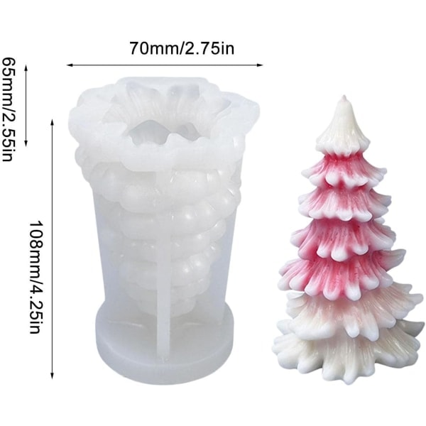 Jouluaiheinen Muotti, 3D Joulukuusi Joulupukki Muoto Jouluhattu Lumimies Muoto DIY Käsintehtyyn