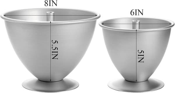 2-pak dukke kageform, 8 tommer og 6 prinsesse skørtform, non-stick vidunder nem at rengøre