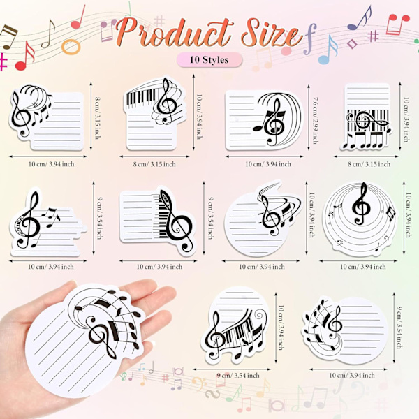 Creative Music Note Sticky Notes