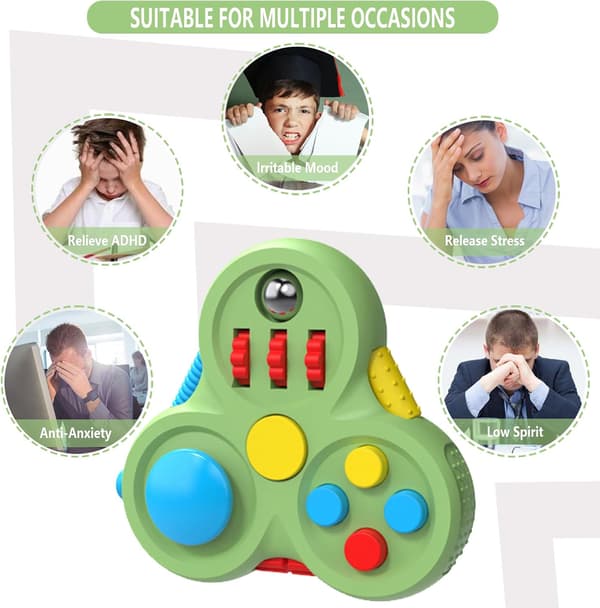 Fingerspids Kontrolplade - Spinner Legetøj til ADHD/Autisme - Stresslindring (Grøn)
