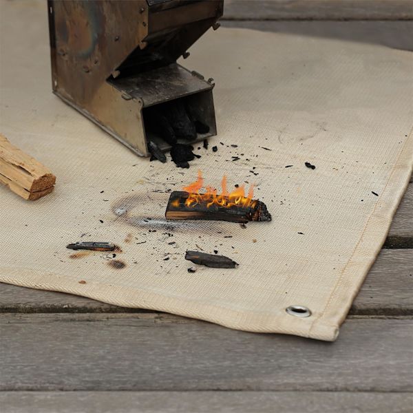 Bålpannematte 40\" Vedovn Under Grillmatte for Dekk BBQ Brannsikker Gulvtelt Campingplass Isolasjonsbeskyttelse