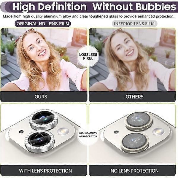 Rear Camera Protector for iPhone 14/14 Plus Photo Protection (Silver)