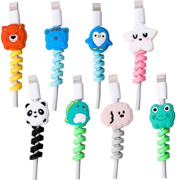 8-piece Protective Cable Charger Charging Data Cable Stand Cable Protector Cable Holder Cable Organization