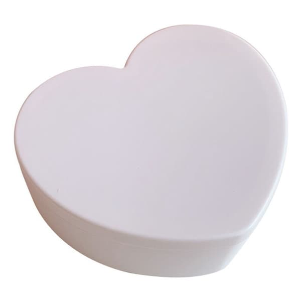 Heart-shaped desktop storage box, student dormitory, love storage box, double storage box, white