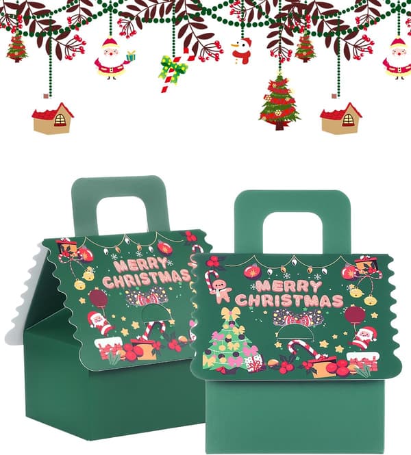 20 st Julklappsaskar, Julaftons Äppelaskar, Julgodisaskar, Nya Festliga Presentförpackningar