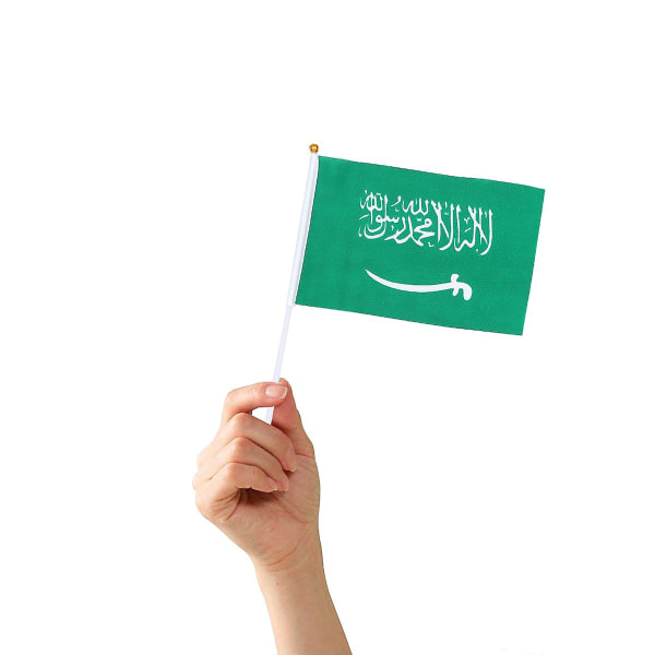 50 stk. Håndsignalflag Konkurrence-Jevn Flag Ikoniske Håndvinkende Flag Saudi-Stil