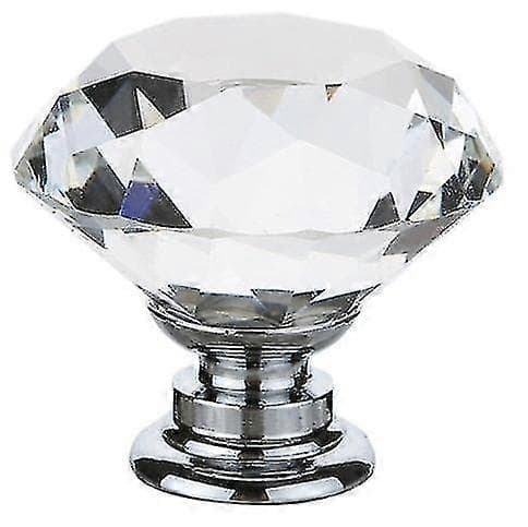 12 pcs 30mm Crystal Glass Cabinet Dresser Knob Diamond Drawer Handle Pull Handle -FA-