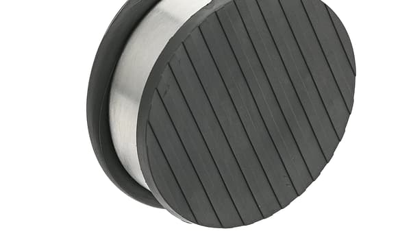 TL74052 Dørstop i rustfrit stål, 10 cm diameter x 4 cm højde, 1