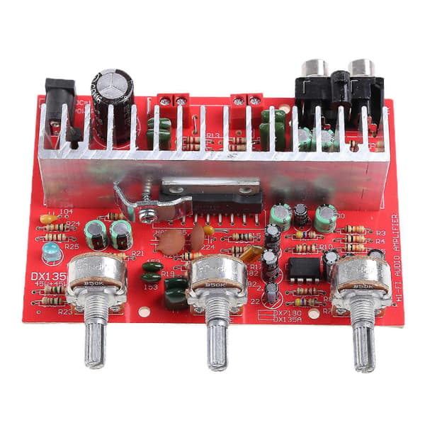 40W Tda7377 Stereo Ljudförstärkar Kort Dubbelkanal Diskant Bas