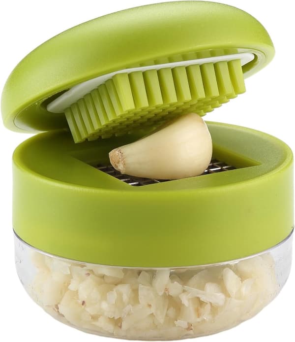 Garlic Press - Garlic Chopper - Garlic Crusher - Suitable for Garlic - Manual Garlic Press - Kitchen Utensil Press - Garlic Presses - Storage Container