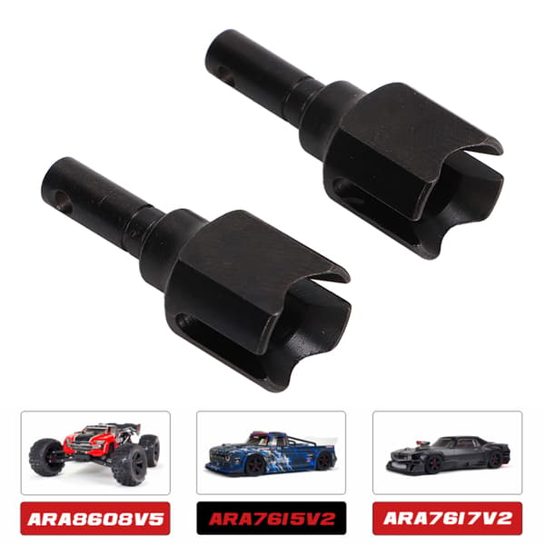 2 stk RC Diff Utgående Drivaksler Stål Presise RC Differensialkopper for ARRMA 1/7 1/8 Serie Svart