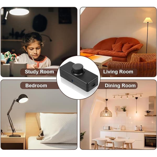 Adjustable LED Dimmer 220V Light Switch Lighting Control 220V-240V 100W Wall Mounted Push Button Dimmer Switch Controller 80*33*35MM