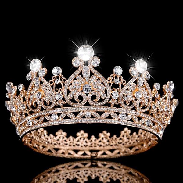 Gullkroner for kvinner brud prinsessekroner tiaraer og kroner for kvinner elegante kroner kvinners pannebånd brudebryllup
