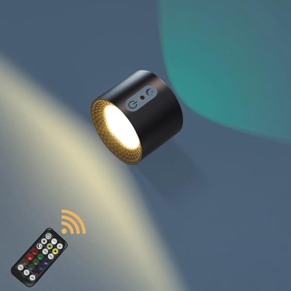 Magnetic RGB Wall Lamp Wireless Remote Control Dimmable 3 Color Temperatures 360° Up Down Mounting [Ho]