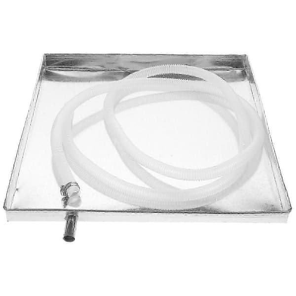 Drip tray with outlet pipe for AC external unit condensate drain