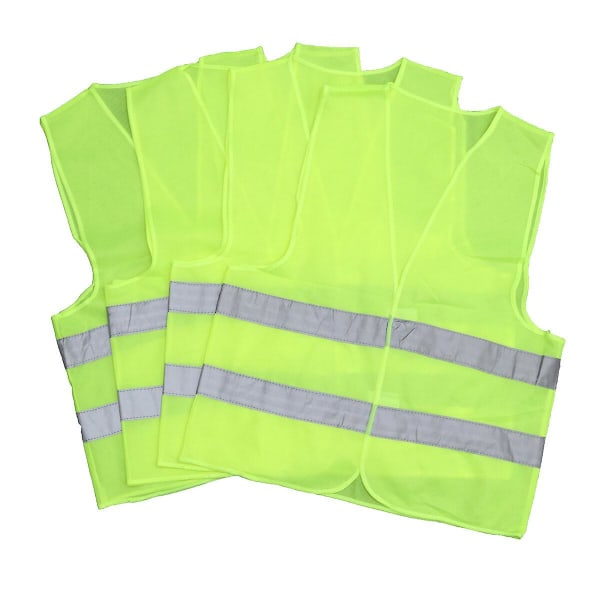 4 Pcs Reflective Vest Reflective Safety Jackets Reflective Jacket Safety VestFluorescent Yellow