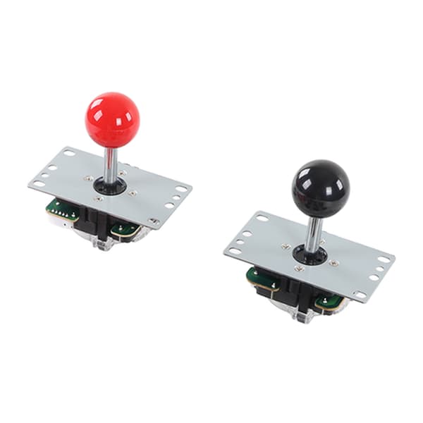 2 Player Arcade Game DIY Kit med USB Computer Joystick Circuit Board Gamepad 30 Cartridge Buttons Rød Sort