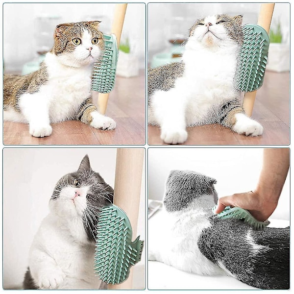 Katt Hörnborste Gummiborstar Håravlägsnande Rolig Katt Leksak, Katt Självputsning Vägg Hörnborste Massage För Att Lindra Klåda