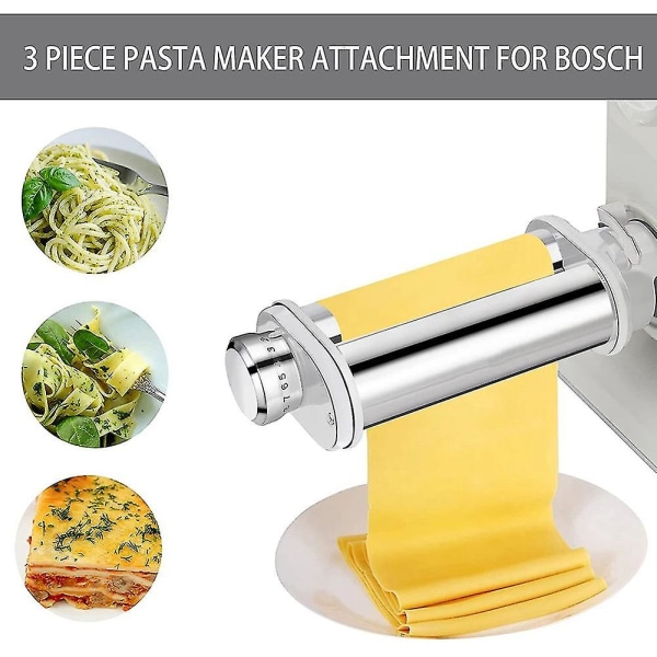 Pastarullefäste Kompatibelt Med Köksblandare, Pastadegsvals, Spaghetti Fettuccine Skärare