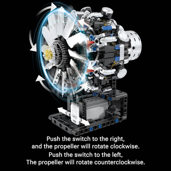 Aircraft Engine Mechanical Model Building Kit – USB-Powered Assembly Model Aero Engine aero engine