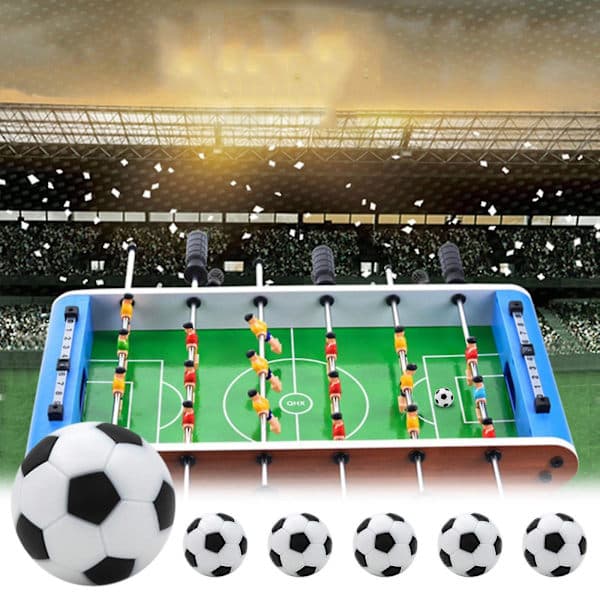 Bordfodbold 6 stk. Bordfodbolde 32 mm Mini Fodbolde Erstatning for Bordfodboldspil Tilbehør