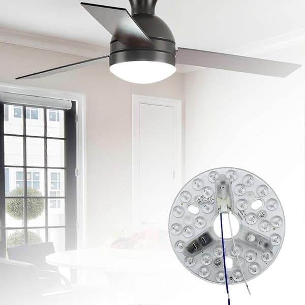 Taklamper LED-modul Loftventilator LED-lyssæt 15W Rund Udskiftnings LED-panelskive med 3 Farvetemperaturer