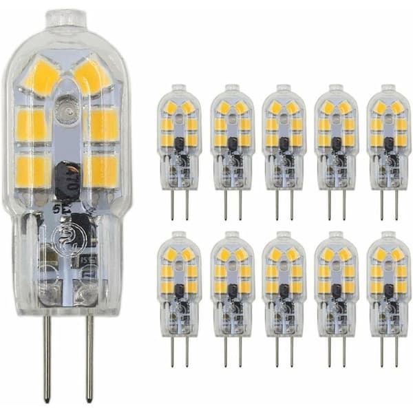 10 stk, G4 LED-pærer G4 dobbeltstiftbase 1,5W (svarende til 20W hal[GKS]