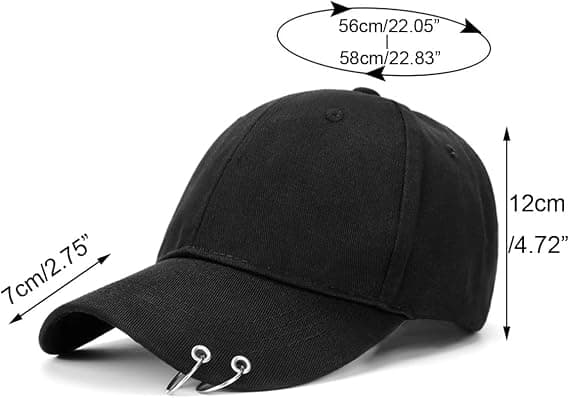 Baseballcap med ringer Snapback-hatter for menn kvinner utendørs