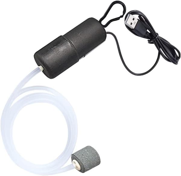 Mini USB Akvarium Luftpumpe Iltsten Akvarium Pumpe til Akvarium med Luftsten